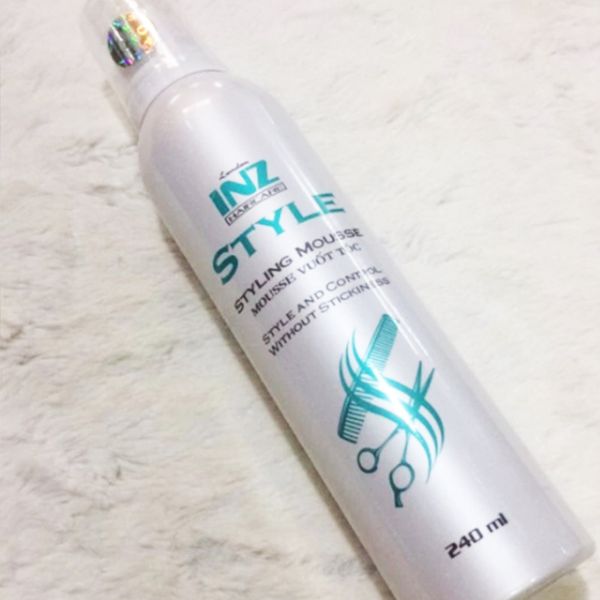 Keo Bọt Mút Mousse INZ 240ML Tạo Kiểu Tóc Chải Tóc