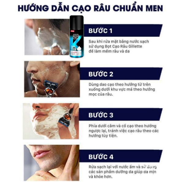 Kem Bọt cạo râu dưỡng ẩm và làm mềm da KOZIN 175gr
