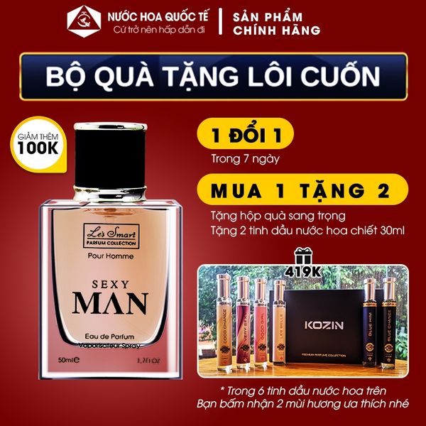 Nước hoa Nam Cao Cấp Le's Smart SEXY MAN 50ml (gốc hương Aqua Di Giò by Armani)