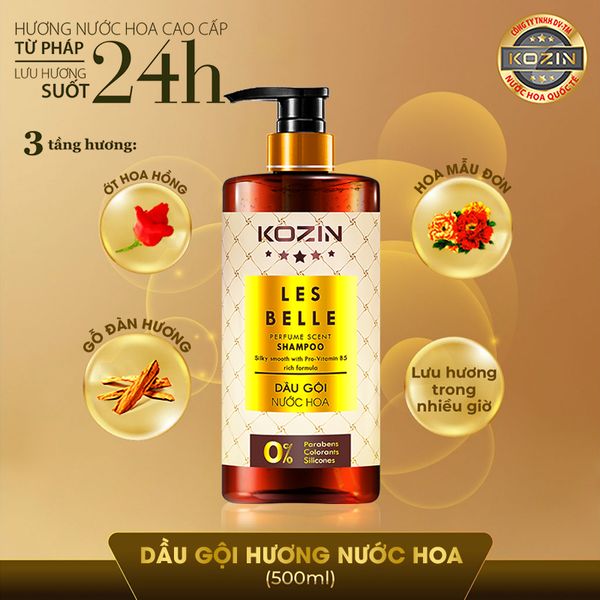 Dầu Gội Nước Hoa KOZIN LES BELLE 500ml