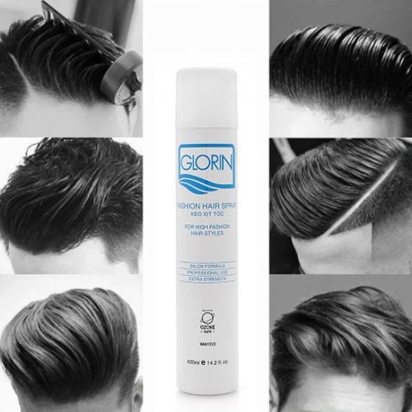 Keo xịt tóc mềm Glorin Hair Spray White 420ml