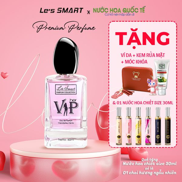 Nước Hoa Nữ Cao Cấp Le's Smart VIP HER 60ml (gốc hương Good Girl & Sabastine Super)