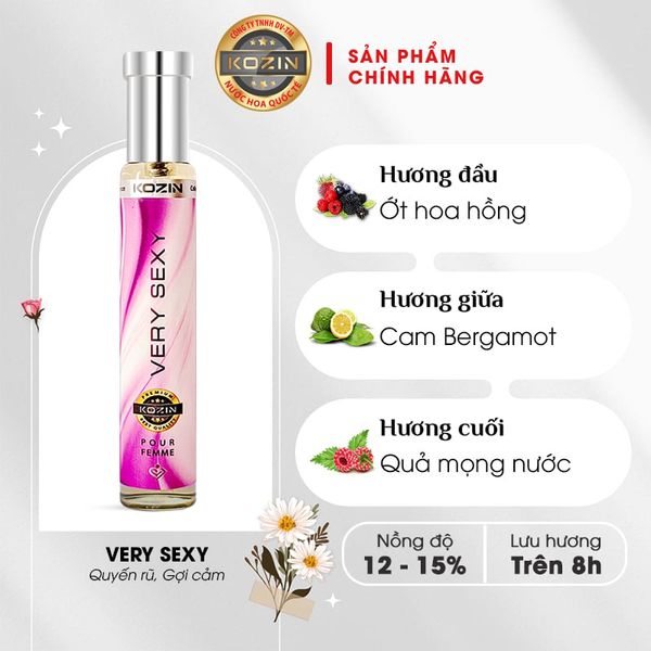[GIẢM 50%] Nước hoa nữ cao cấp KOZIN VERY SEXY 30ml