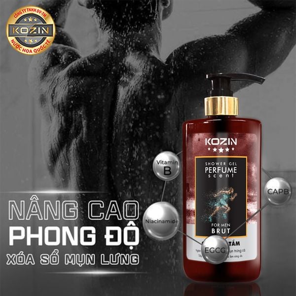 Gel Sữa Tắm Nước Hoa Nam KOZIN BRUT 500ML