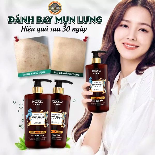 Gel sữa tắm hương cá ngựa KOZIN SEAHORSES 500ML UNISEX