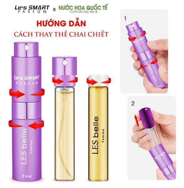 Nước hoa THỎI SON nữ cao cấp Le's SMART LES BELLE 10ml (hương tương tự BACCARAT 540)