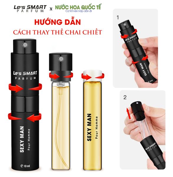 Nước hoa THỎI SON nam cao cấp Le's SMART SEXY MAN 10ml (hương tương tự Versace Pour Homme)