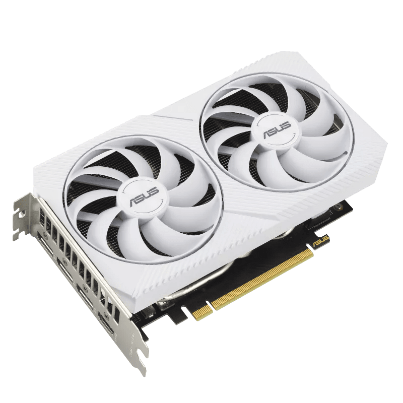 Card màn hình ASUS Dual GeForce RTX 3060 OC White Edition 12GB GDDR6 (DUAL-RTX3060-O12G-WHITE)