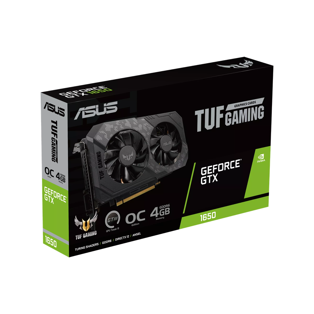 Card màn hình ASUS TUF Gaming GeForce GTX 1650 V2 OC Edition 4GB GDDR6 (TUF-GTX1650-O4GD6-P-V2-GAMING)
