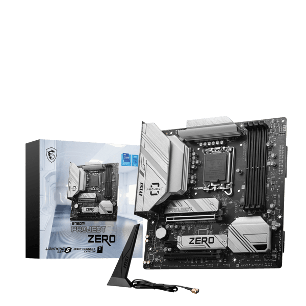 Bo mạch chủ MSI B760M PROJECT ZERO (Intel B760, LGA1700, 4 x DDR5 256GB, mATX)