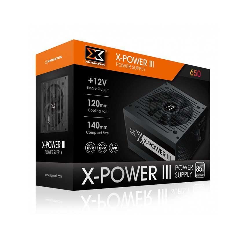 Nguồn XIGMATEK X-POWER III 650 – 600W EN45990 (Màu đen)