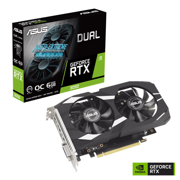 Card màn hình ASUS Dual GeForce RTX 3050 OC Edition 6GB (DUAl-RTX3050-O6G)