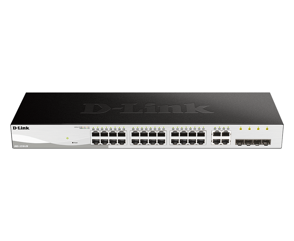 SWITCH D-LINK DES-1210-28 - TỐC ĐỘ 10/100 - 28 PORT – thuyminhvn