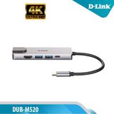  BỘ CHUYỂN ĐỔI D-LINK DUB-M520 - 5 IN 1 USB-C™ HUB WITH HDMI/ETHERNET AND POWER DELIVERY 