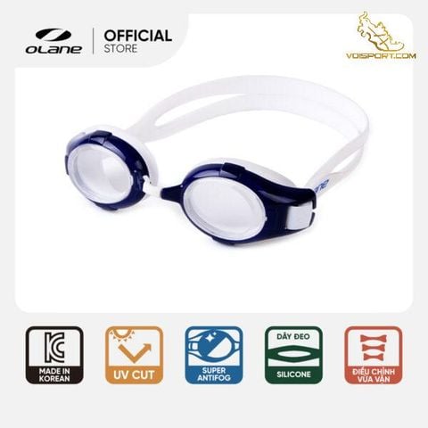  Kính bơi Olane Active for Kids 504KD, tròng lớn, chống UV400, chống đọng sương, cho bé 5-8 tuổi 