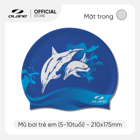  Nón Bơi Silicon Mũ bơi Trẻ Em Olane In cho Bé Trai và Bé Gái 