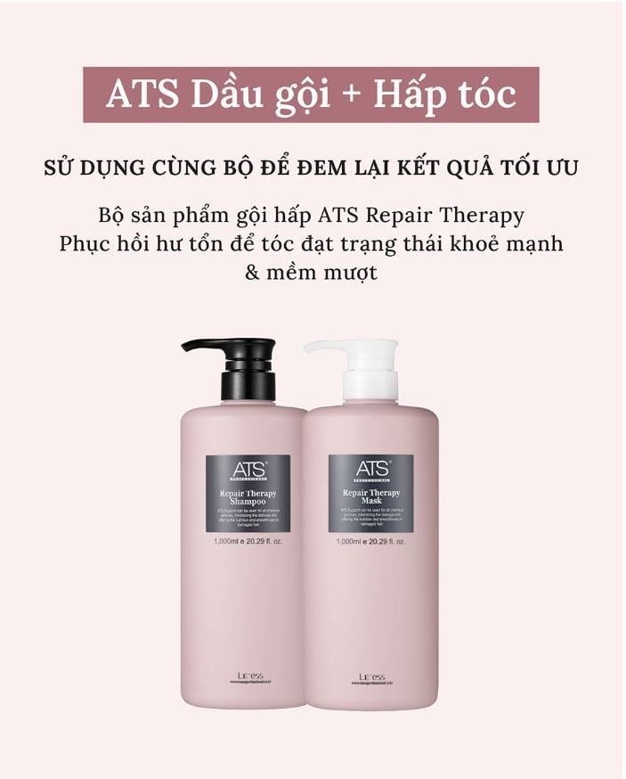  ATS Repair Therapy Mark - Mặt nạ tóc hấp trị liệu phục hồi dành cho tóc xử lý hóa chất 