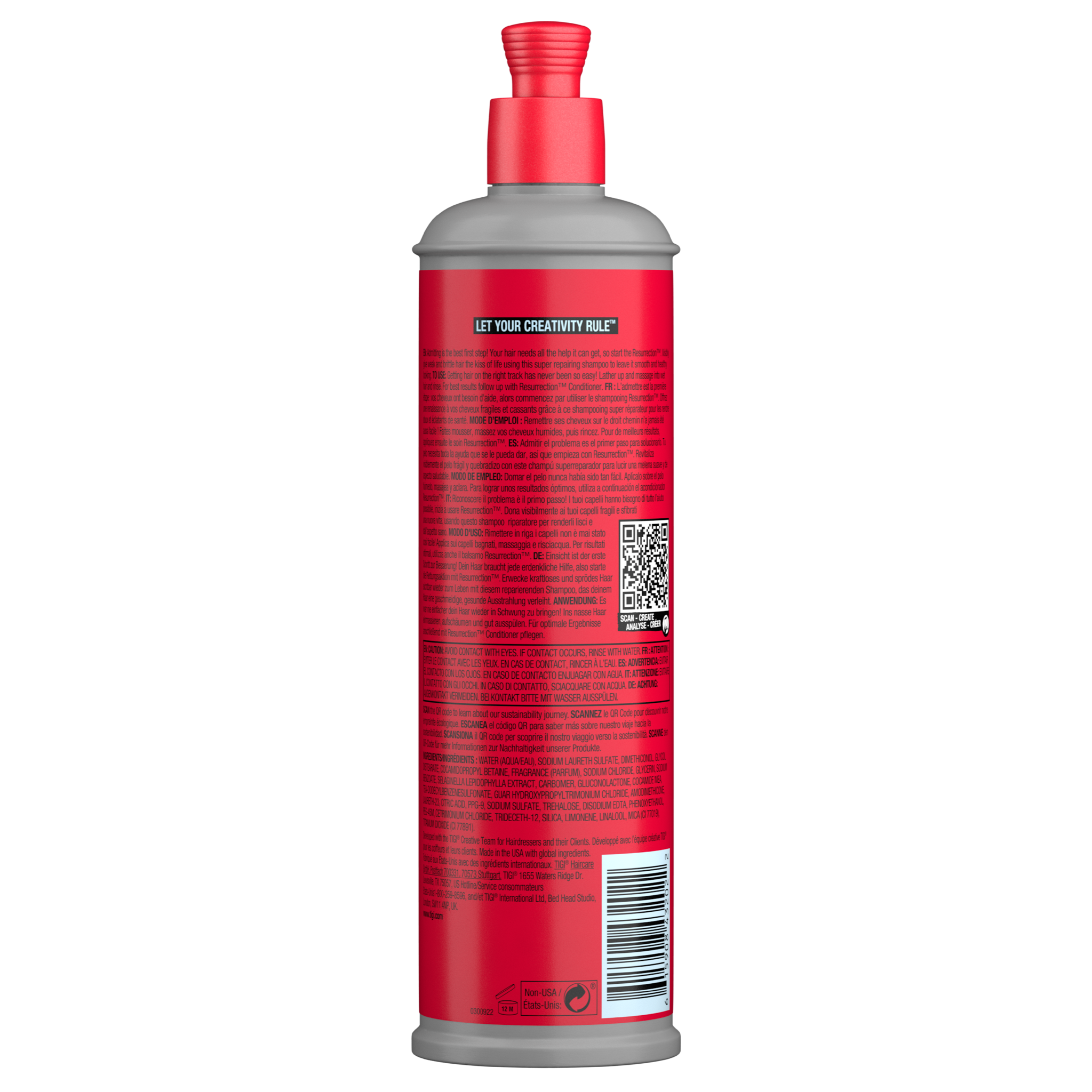  Bed Head TIGI Dầu gội siêu phục hồi Resurrection™ Super Repair - Siêu phục hồi mái tóc hư tổn 