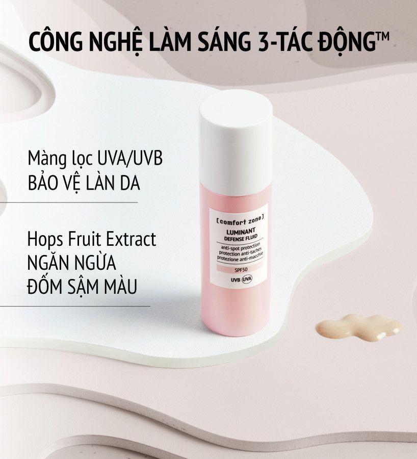  LUMINANT DEFENSE FLUID - Sữa dưỡng chống nắng SPF 50 bảo vệ da, ngăn ngừa đốm sậm màu 