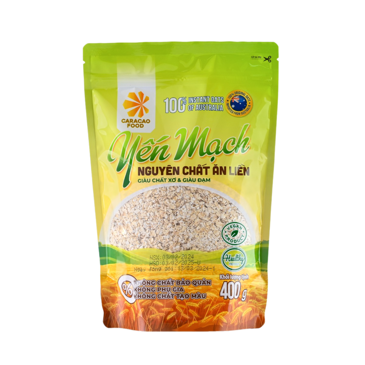 Yến mạch Úc Nguyên chất Ăn liền - Túi 400g