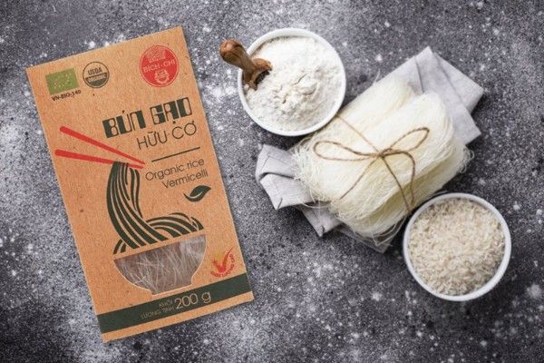 Bún gạo hữu cơ Bích Chi hộp 200G