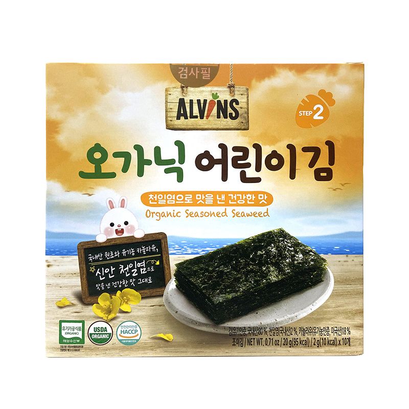 Rong biển hữu cơ ăn liền cho bé Alvins 20g