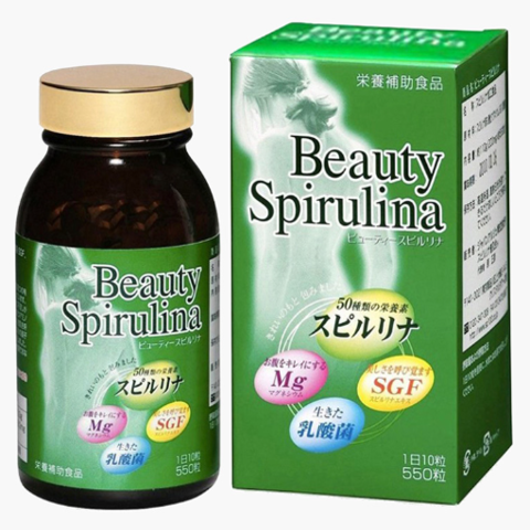 Tảo Beauty Spirulina Nhật Bản 550 viên - Bí quyết trẻ và đẹp của phụ nữ Nhật Bản