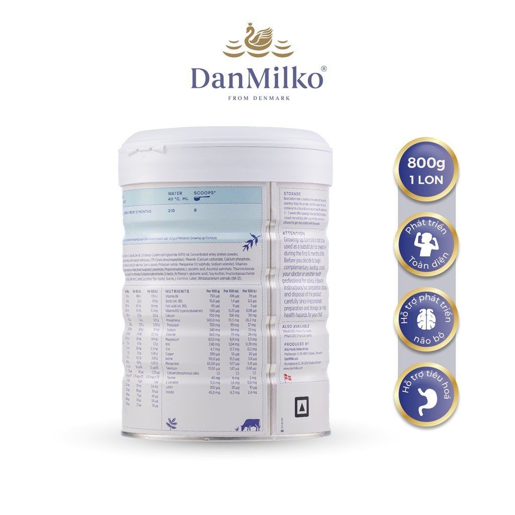 Combo 4 Sữa bột Danmilko Miniature Số 2 - Phát triển toàn diện, tăng c –  danmilkoshop