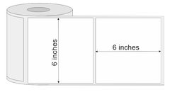 Blank Vinyl Labels 6'' x 6''