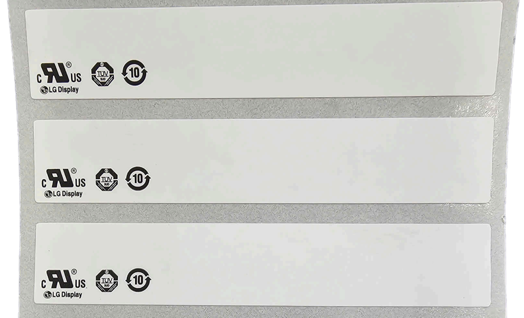 LG Display Labels 75mm x14mm
