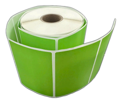 Green Roll Label 90mm x 60mm