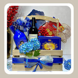  Giỏ Quà Tết Cao Cấp Tone Xanh Dương 01 