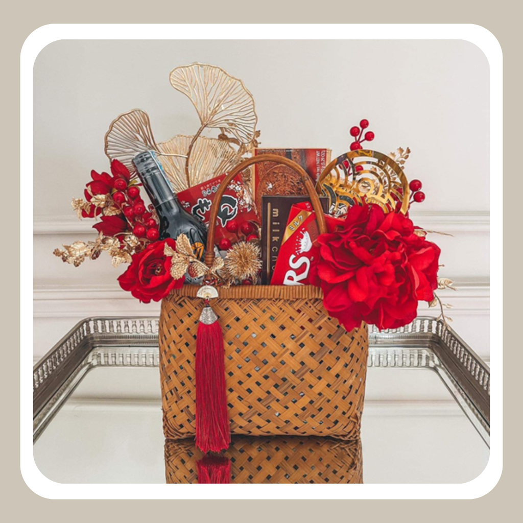  Giỏ Quà Tết Cao Cấp Tone Đỏ 03 