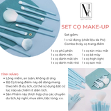  Set 8 Cọ Trang Điểm Kèm Túi Da Đựng 