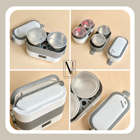  Hộp Cơm 3 Tầng Hâm Bằng Điện 