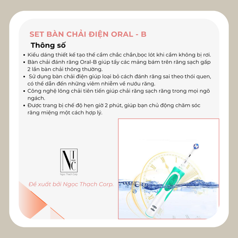  Set Bàn Chải Điện Oral - B 