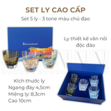  Set Quà Tặng 5 Ly Thủy Tinh Cao Cấp 