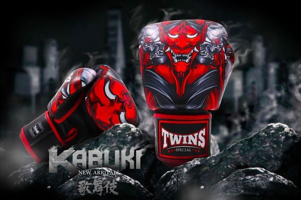  Găng Muay Thai Twins Special Boxing Gloves FBGVL3-58 ”Kabuki” 