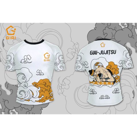 Áo GVN Trắng Wrestler - GIAI VN Rashguard 