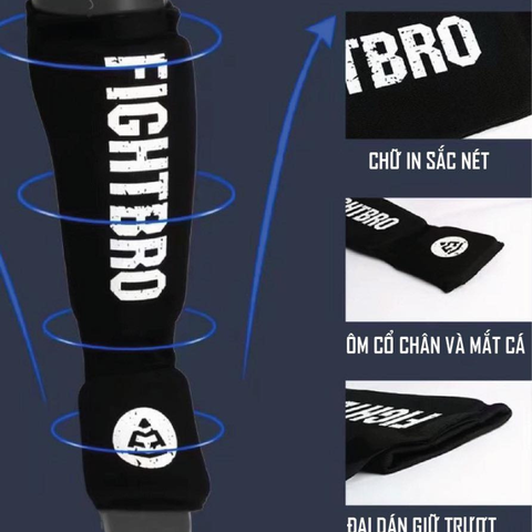  Bảo Hộ Chân Vải - Elastic Shin Guard FIGHTBRO 