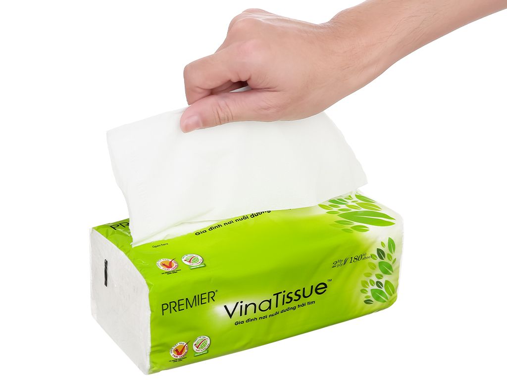  Khăn giấy lụa Vina Tissue 180 tờ 2 lớp 
