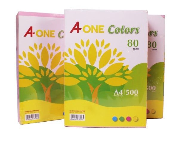  Giấy Fo A4 màu Aone 80gsm 