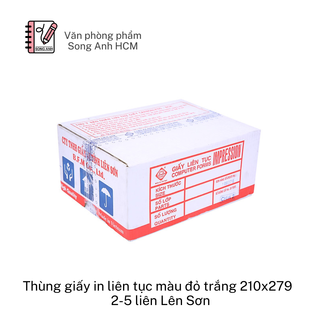  Thùng giấy in liên tục đỏ trắng 2-5 liên Lên Sơn ( 210x279 ) 