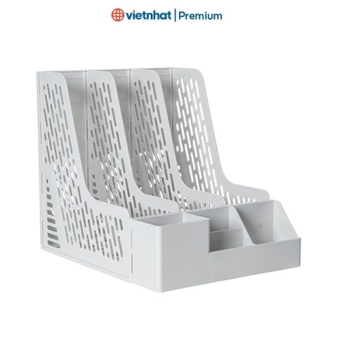  Khay đựng tài liệu 3 ngăn văn phòng để bàn đa năng, tiện lợi K5680 Nhựa Việt Nhật 