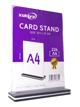  Standee A4 ( Menu mica ) đế đen Xukiva 