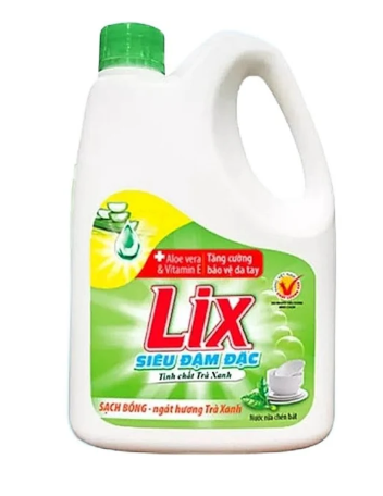  Nước rửa chén LIX siêu đậm đặc Tinh Chất Trà Xanh 1.4kg 