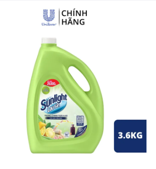  Nước Lau Sàn Sunlight Tinh Dầu Thảo Mộc hương CHANH SẢ can 3.6kg 