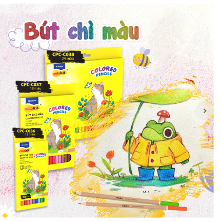  Bút chì màu 24 màu Thiên Long Colokit - Tiêu chuẩn châu Âu 