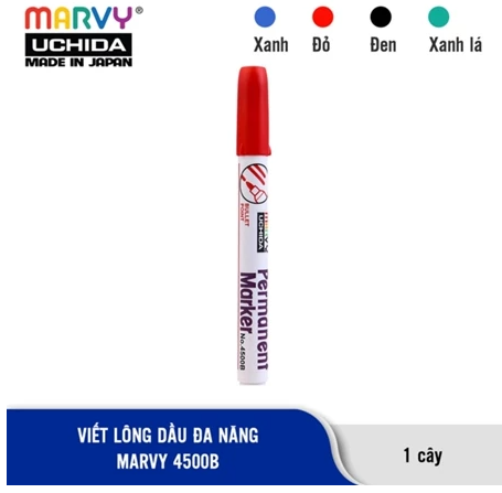  Bút Lông Dầu Đa Năng Đầu Tròn Marvy Uchida 4500B hộp 12 cây ( Màu Đỏ ) 