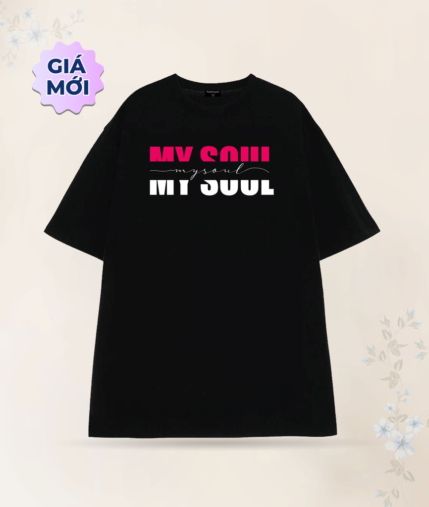 Áo Thun Boxy My Soul - Màu Đen